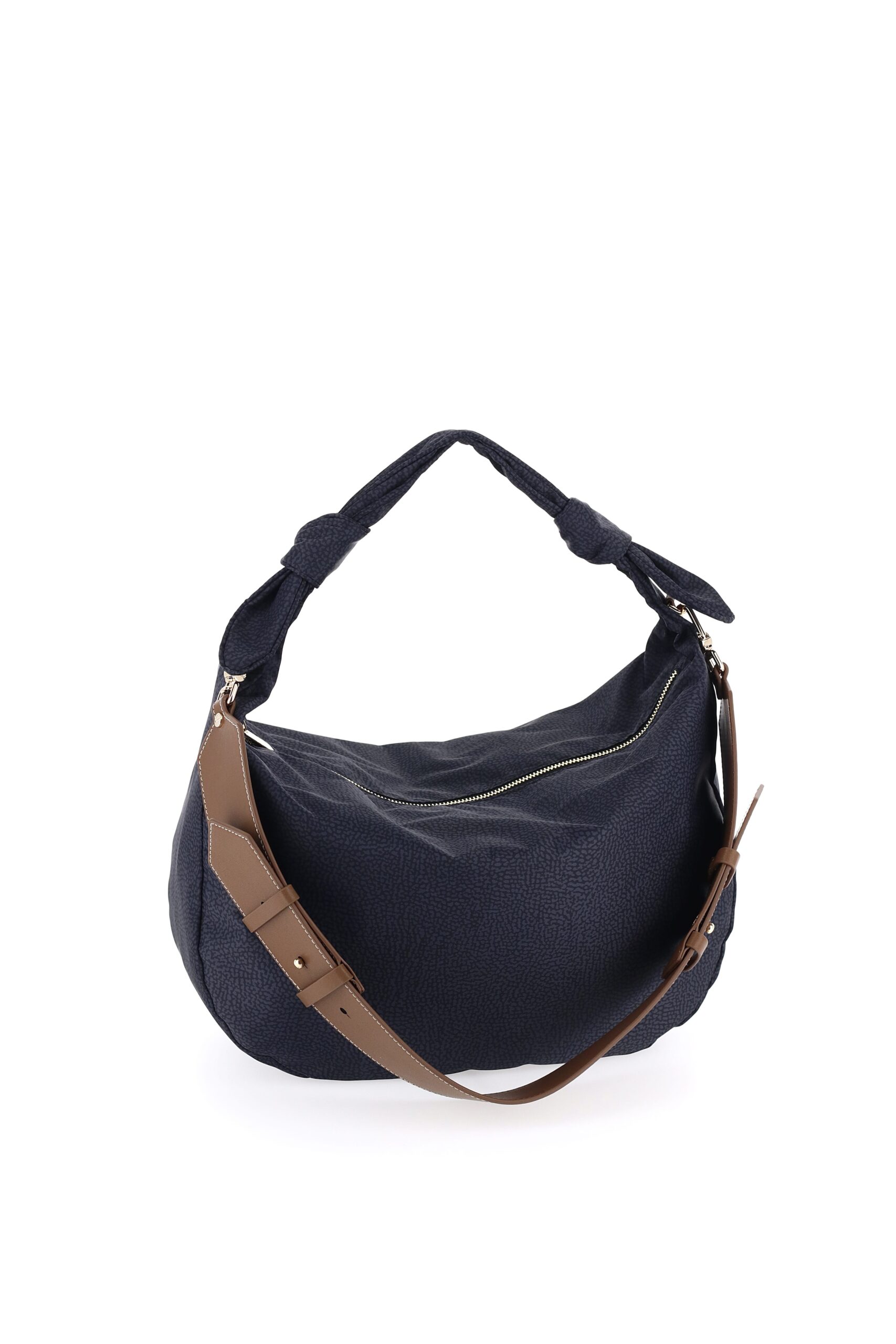 Borbonese DESERT HOBO M C/T 151 NERO MARRONE - immagine 5