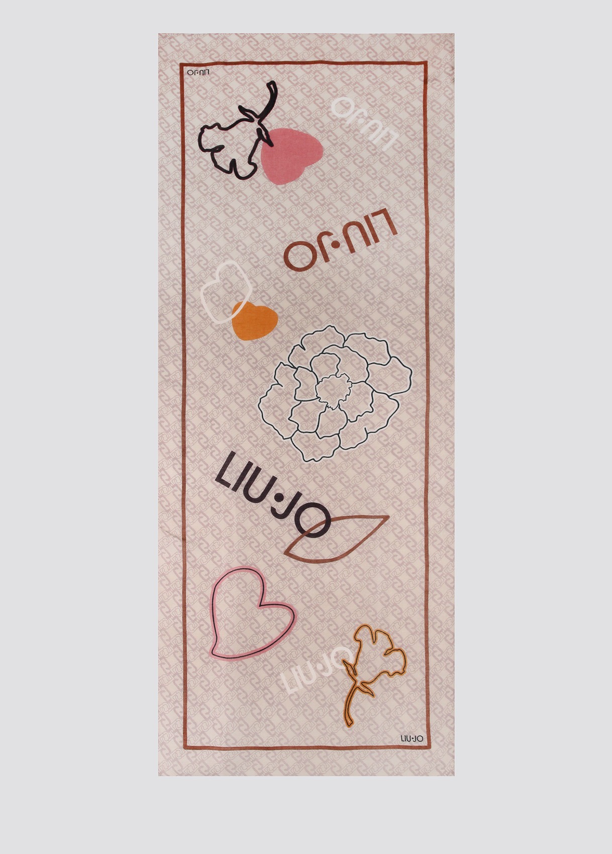 LIU JO STOLA 70X180 X0255 COFFEE MILK