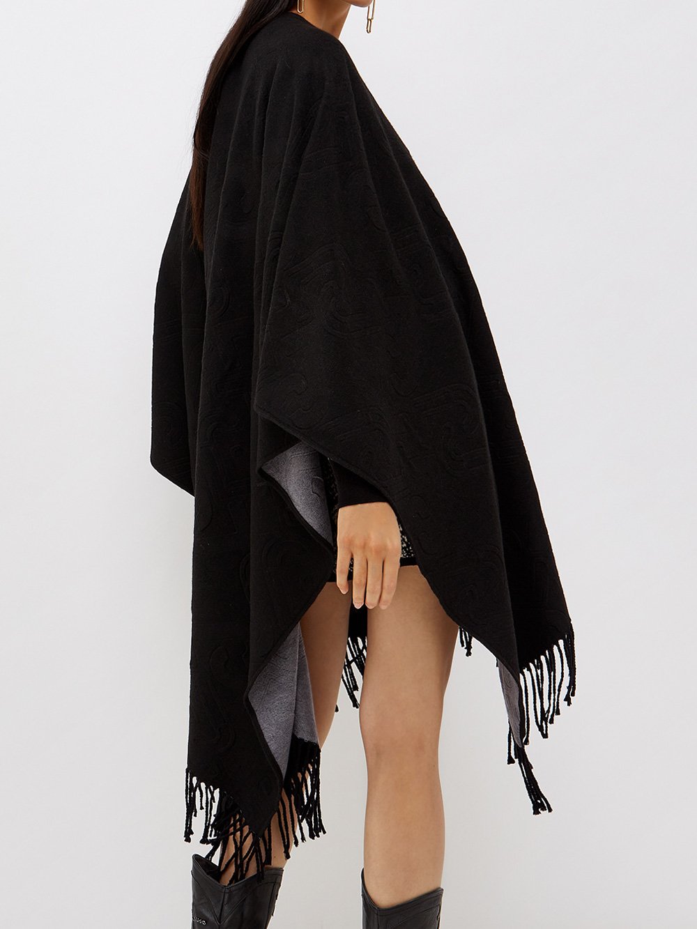 LIU JO PONCHO DOUBLE NERO 22222 - immagine 2