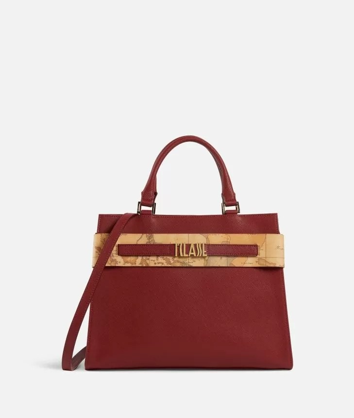 Alviero Martini 1ª Classe BORSA 3 TASCHE C/T 309 ROSSO BORGOGNA - immagine 2