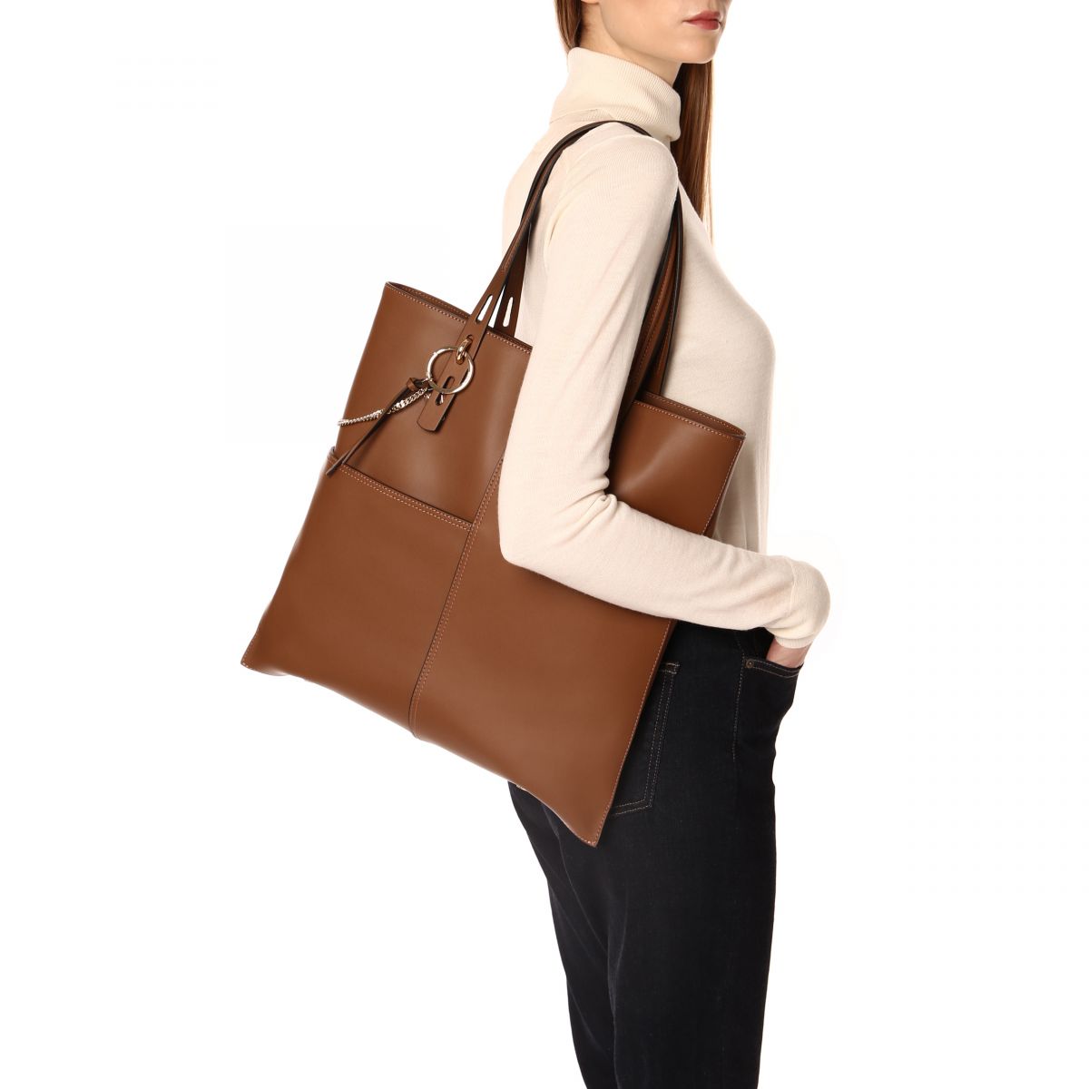 Borbonese SHOPPING MEDIA V93 MARRONE - immagine 3
