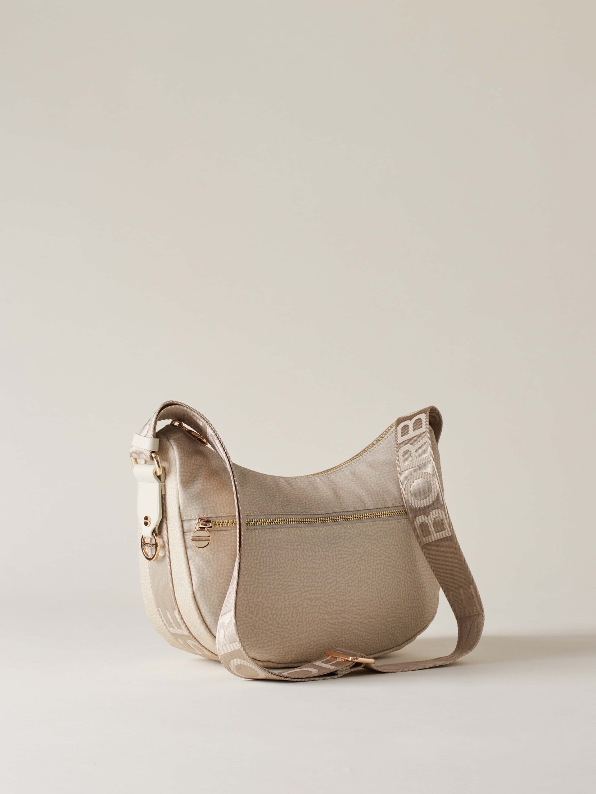 Borbonese LUNA BAG SMALL Y93 GESSO - immagine 5