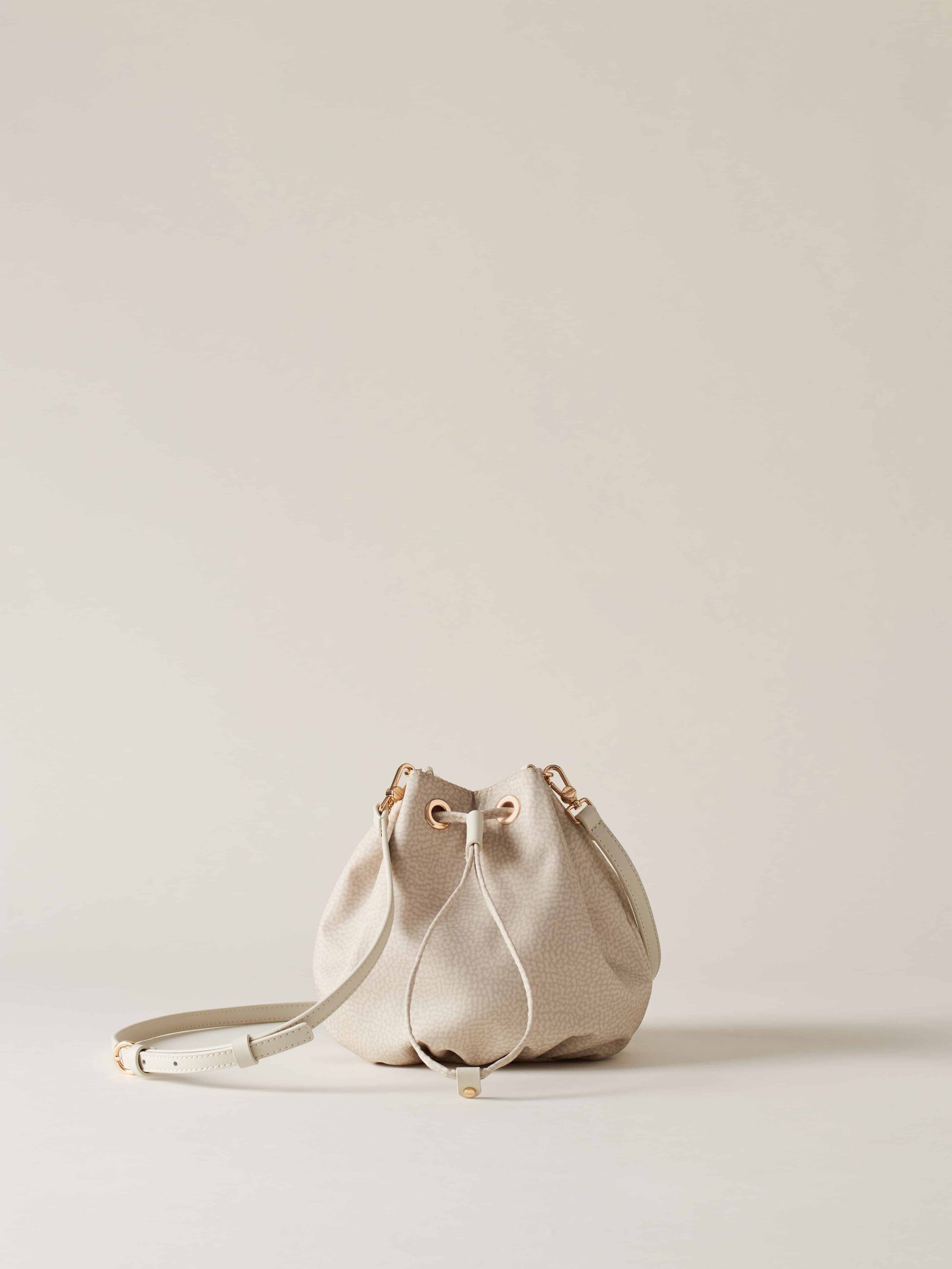 Borbonese BORSA SECCHIELLO SMALL Y93 GESSO