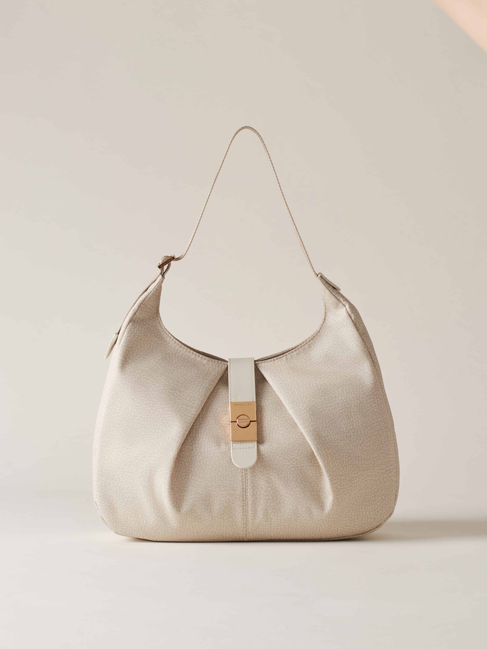 Borbonese HOBO BAG M. Y93 GESSO