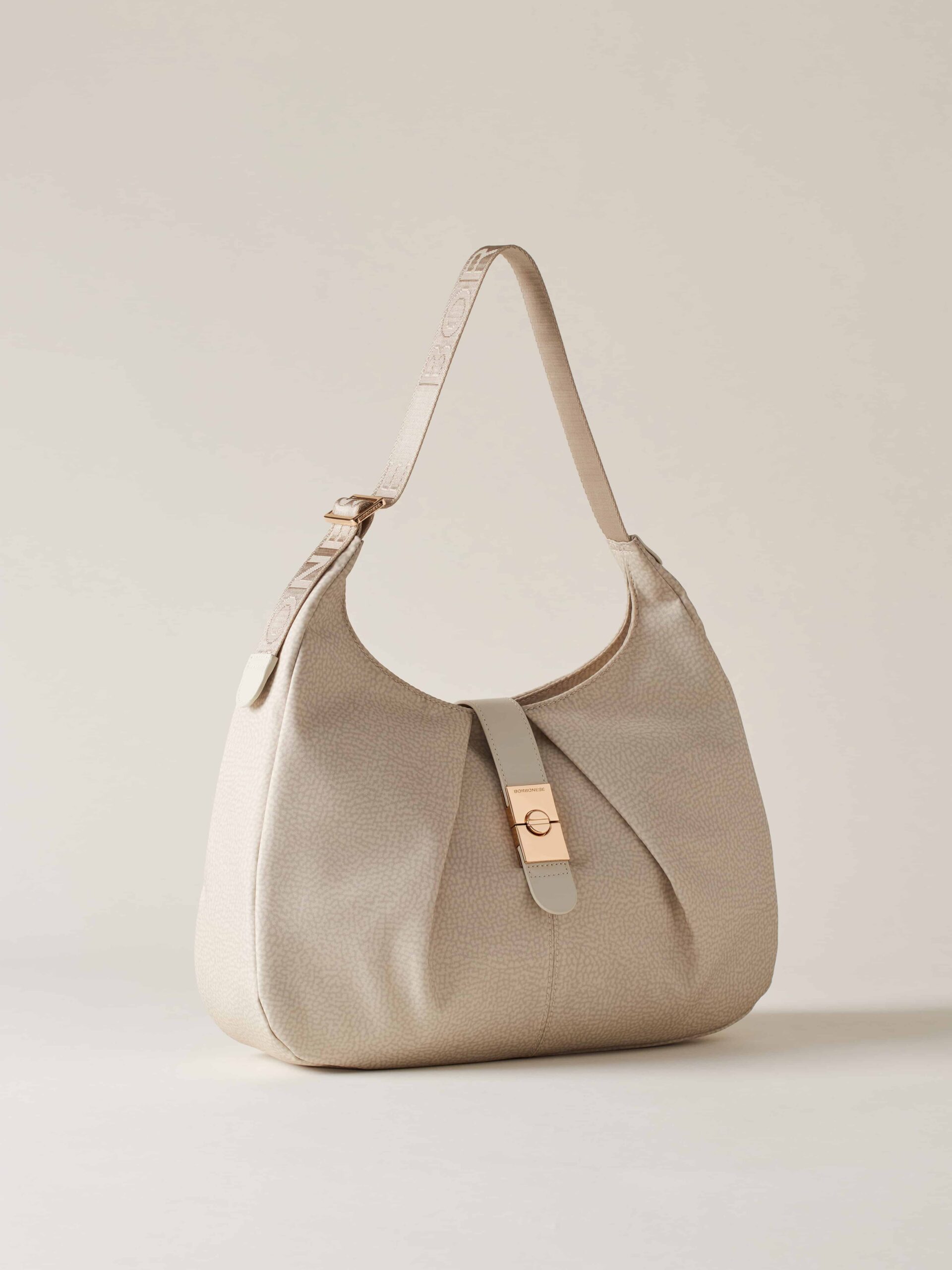Borbonese HOBO BAG M. Y93 GESSO - immagine 4