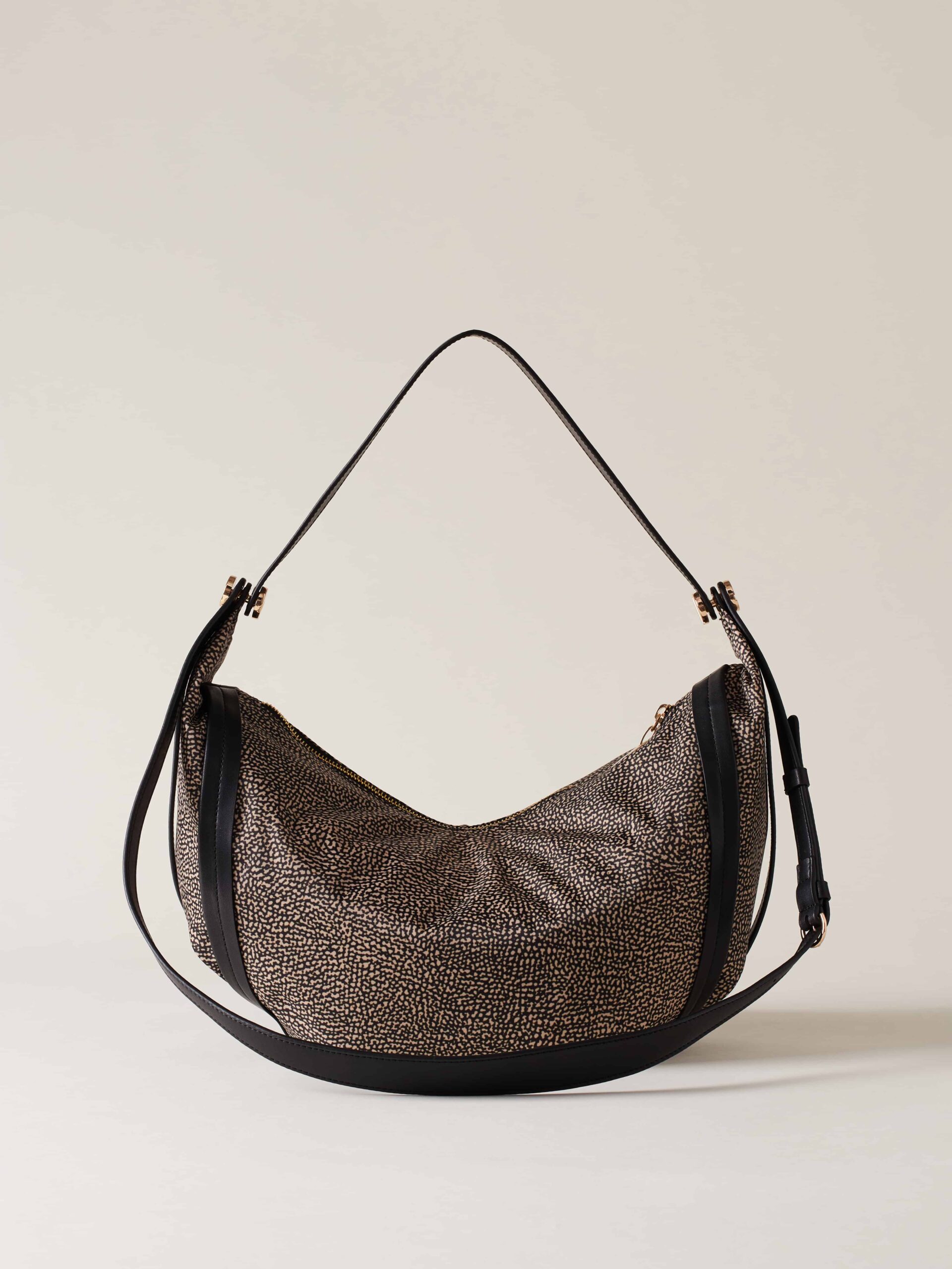 Borbonese HOBO MEDIUM X11 OP NAT NERO - immagine 3