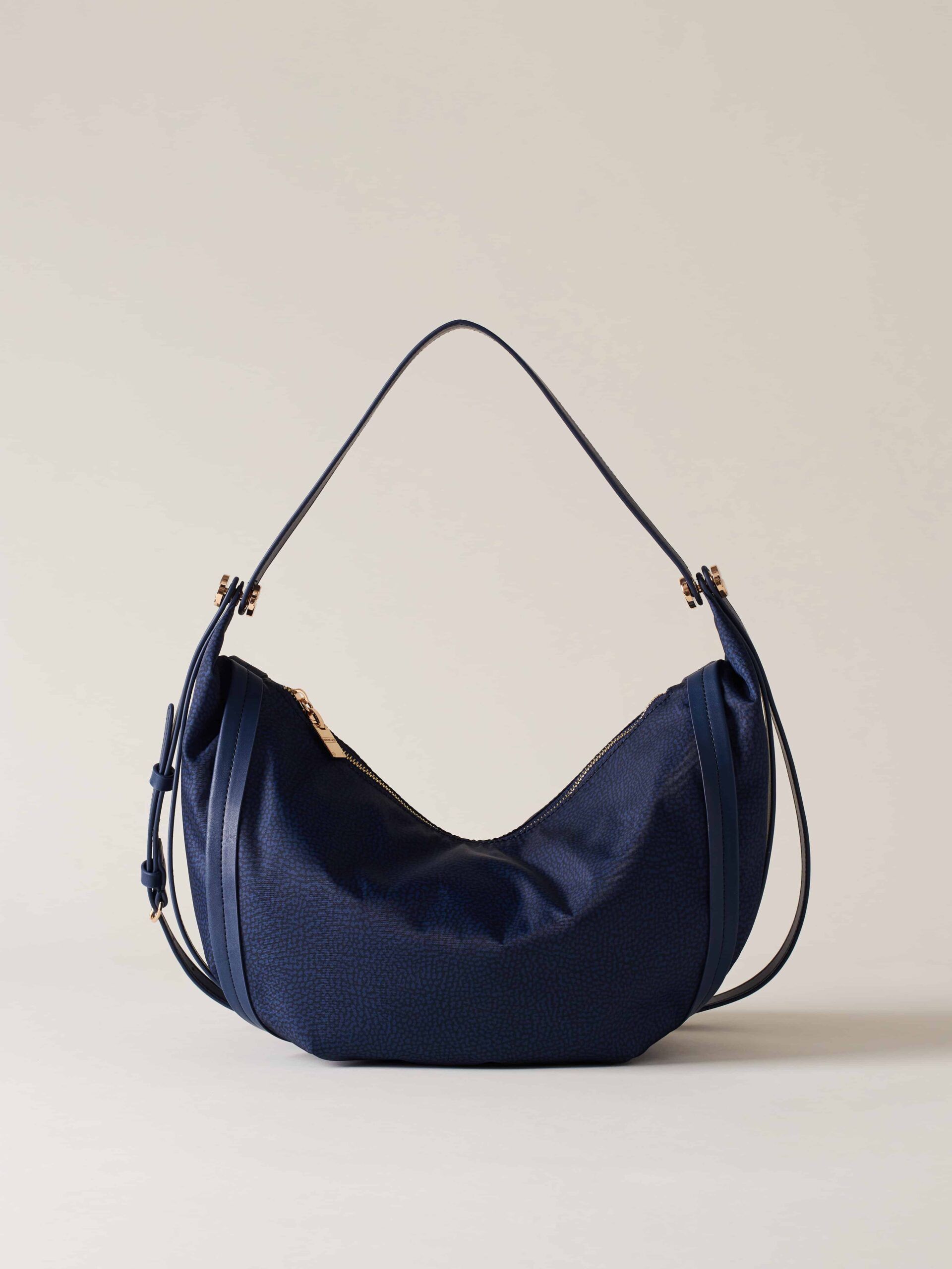 Borbonese HOBO MEDIUM 891 BLU NOTTE