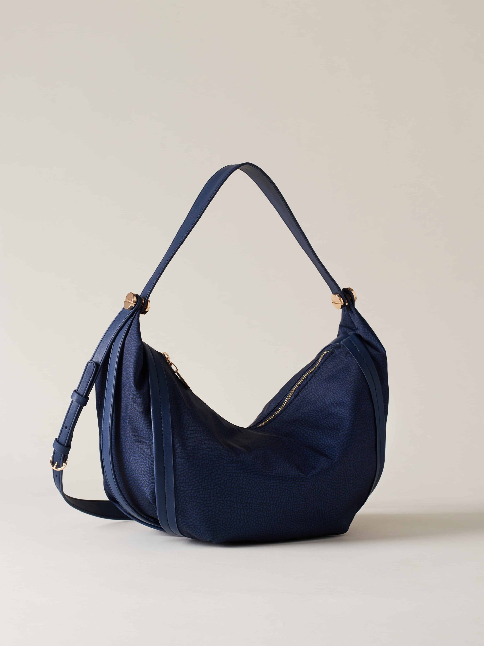 Borbonese HOBO MEDIUM 891 BLU NOTTE - immagine 2