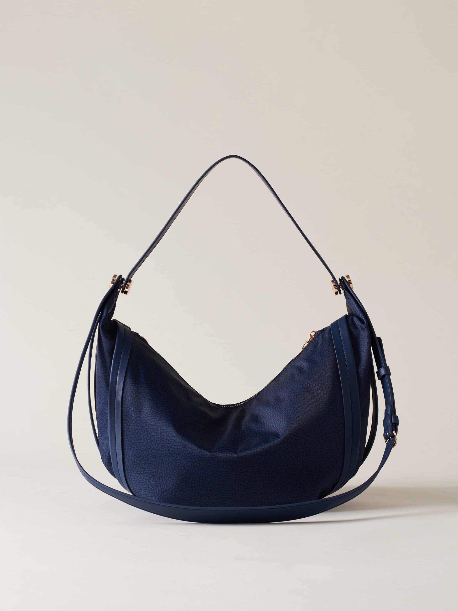 Borbonese HOBO MEDIUM 891 BLU NOTTE - immagine 3