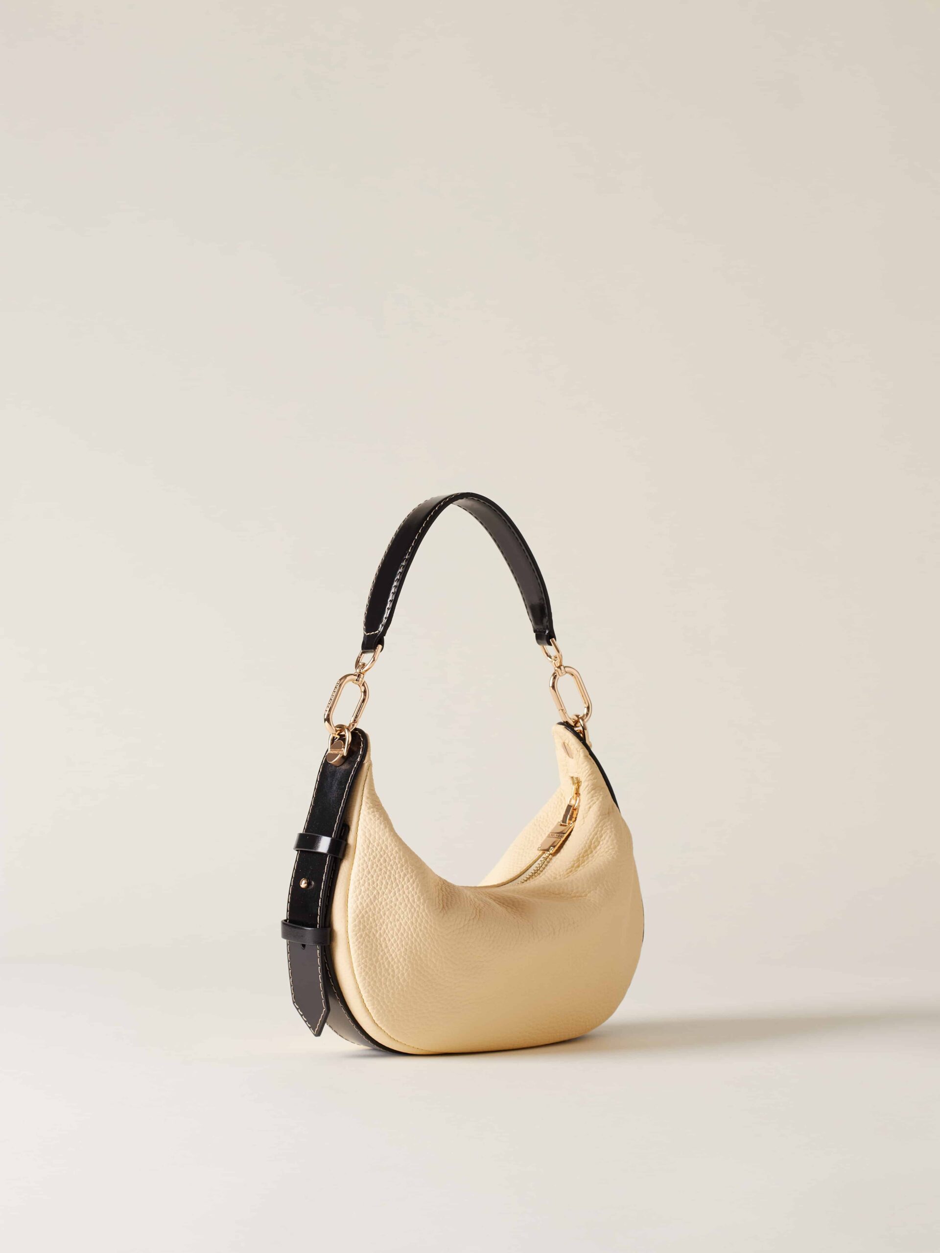 Borbonese HOBO BAG PETITE Z12 BUTTER NERO - immagine 4