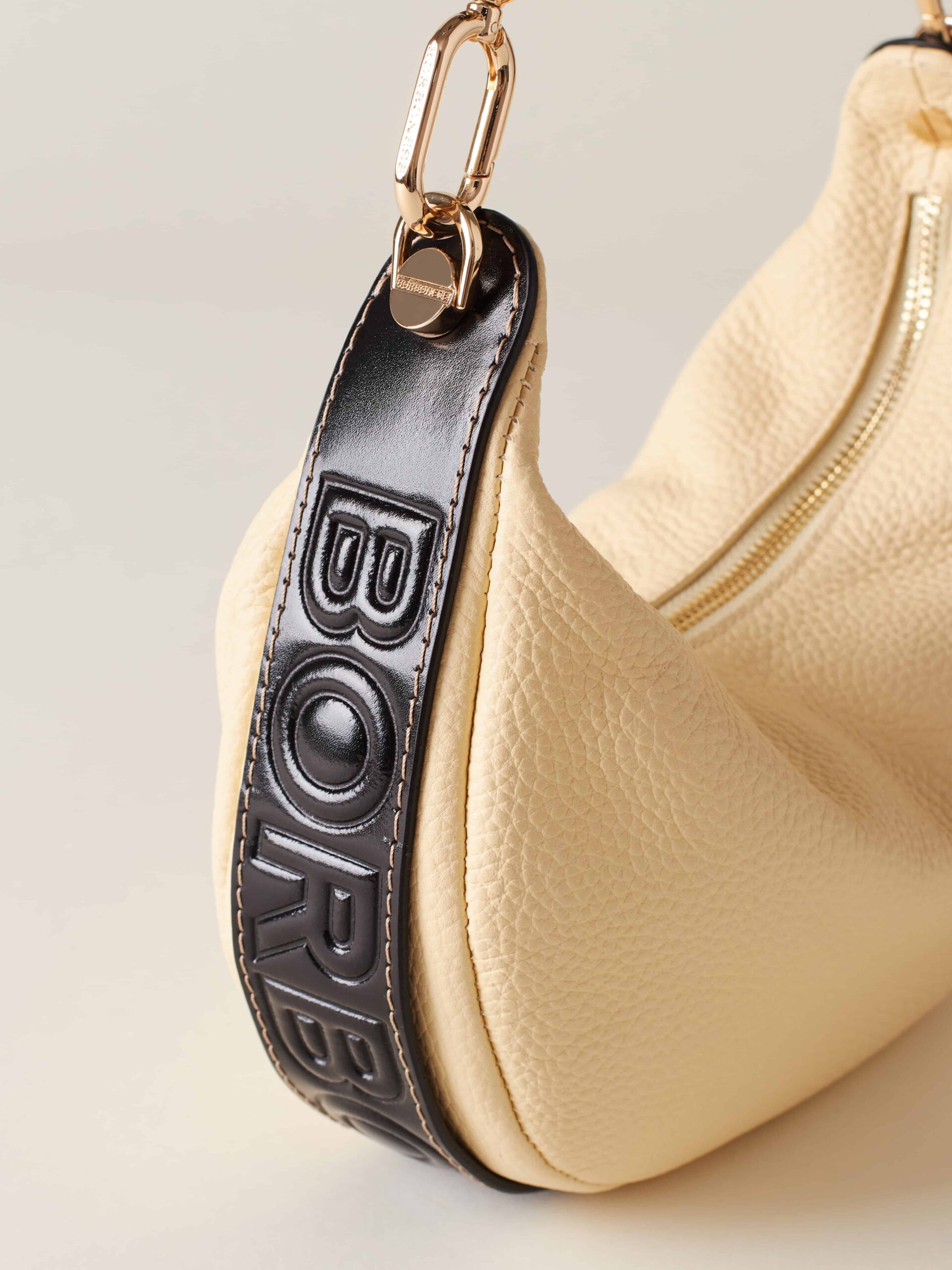 Borbonese HOBO BAG PETITE Z12 BUTTER NERO - immagine 5