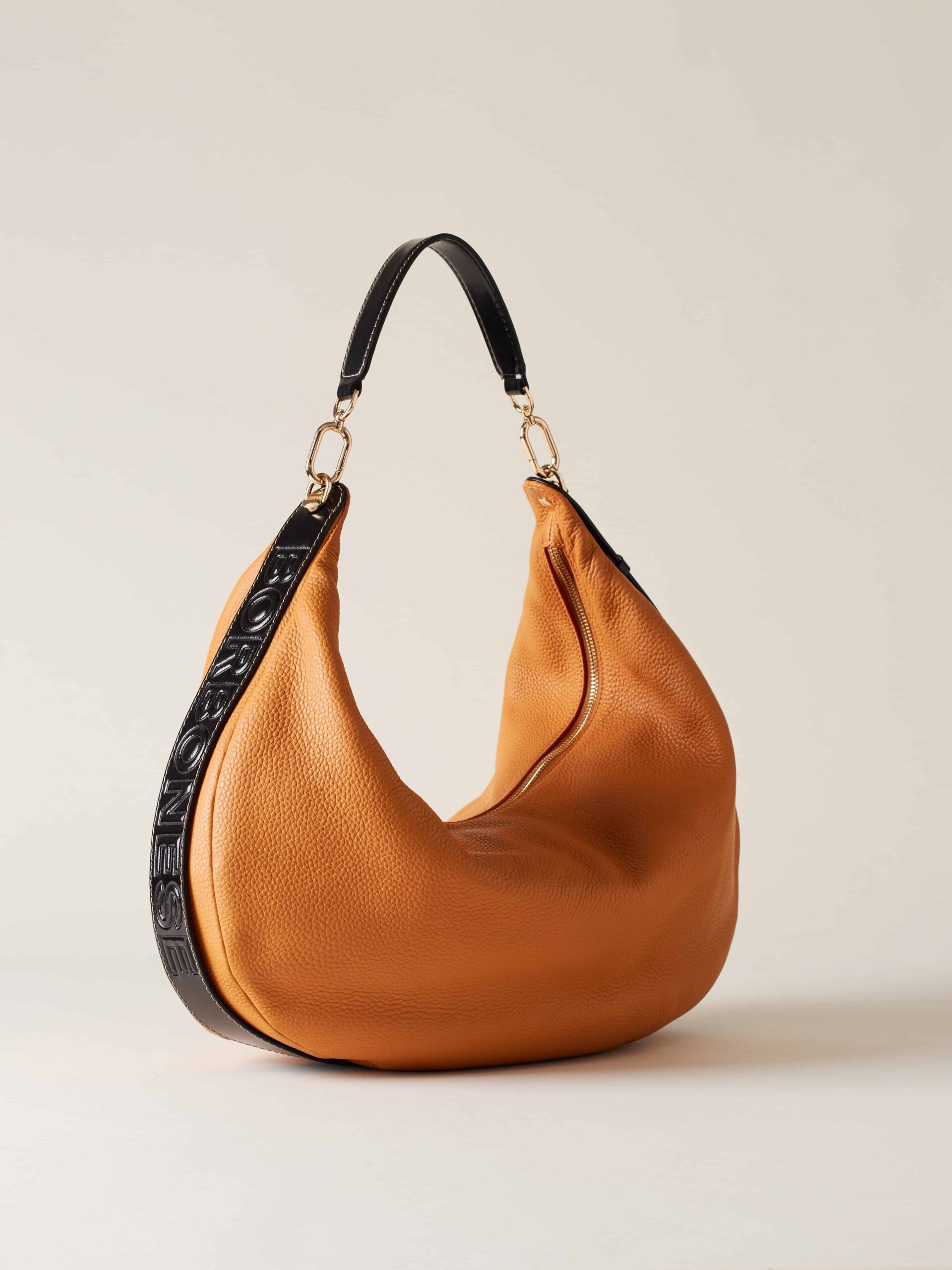 Borbonese HOBO BAG L. Y95 MIELE NERO - immagine 2