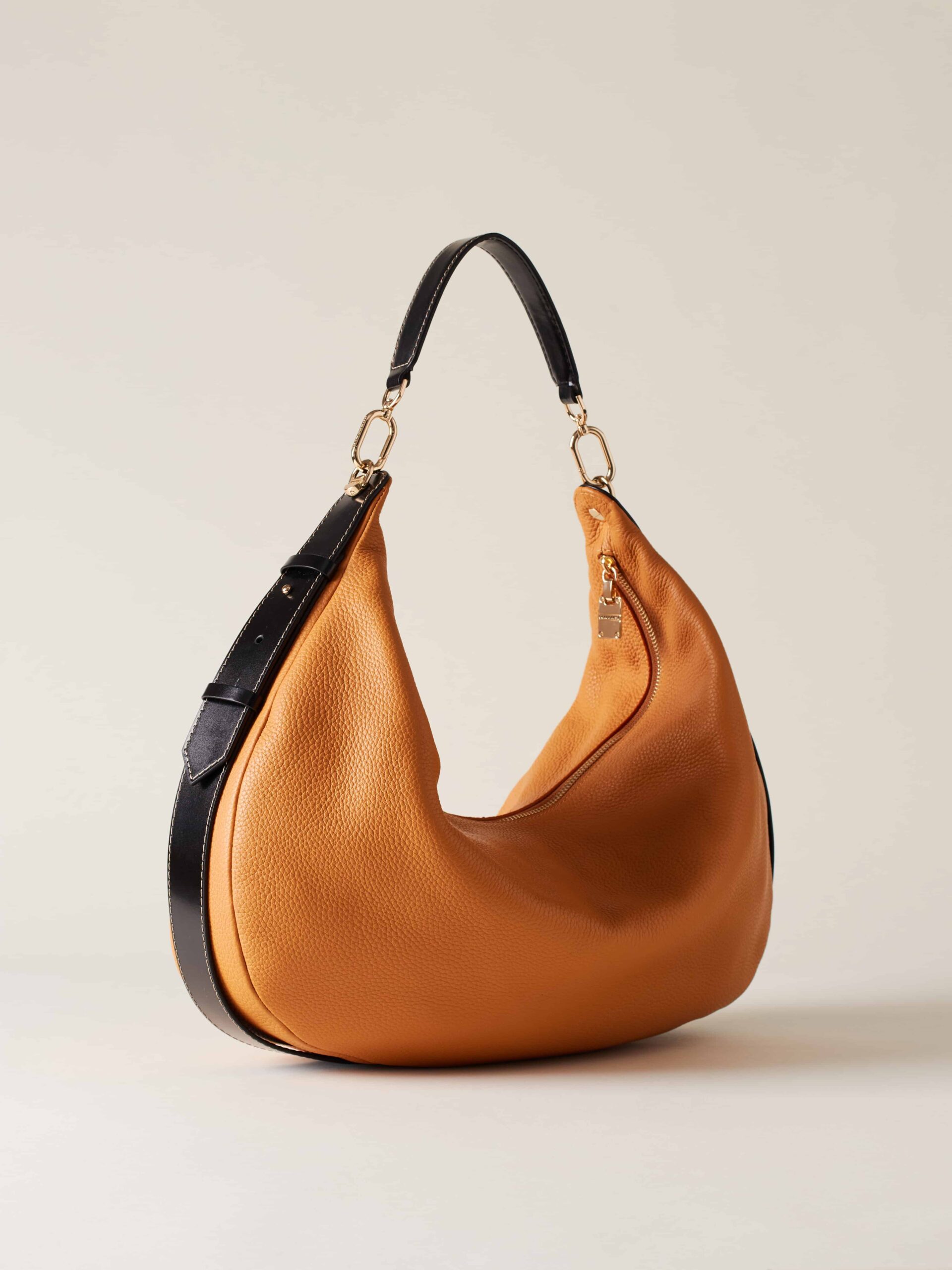 Borbonese HOBO BAG L. Y95 MIELE NERO - immagine 4