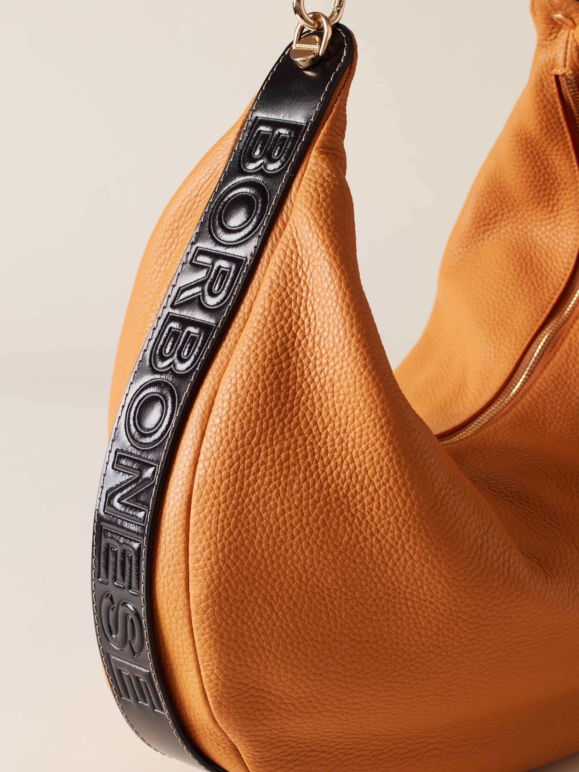 Borbonese HOBO BAG L. Y95 MIELE NERO - immagine 5