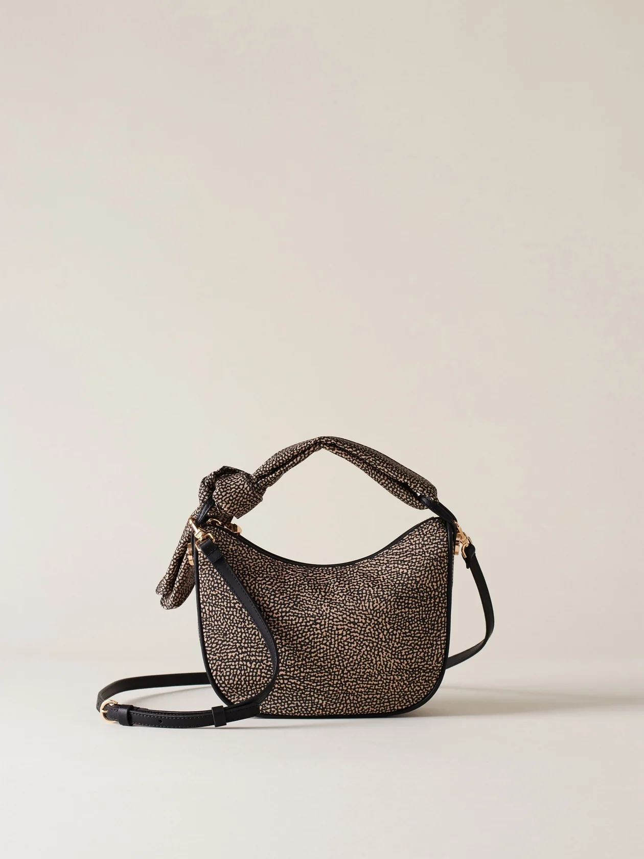 Borbonese LUNA BAG PETITE X11 OP NAT NERO