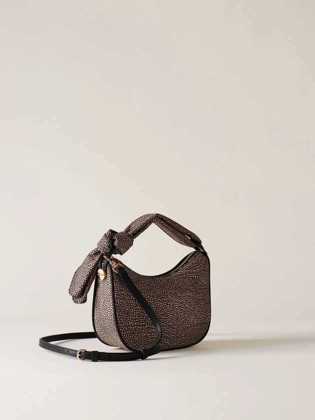 Borbonese LUNA BAG PETITE X11 OP NAT NERO - immagine 2