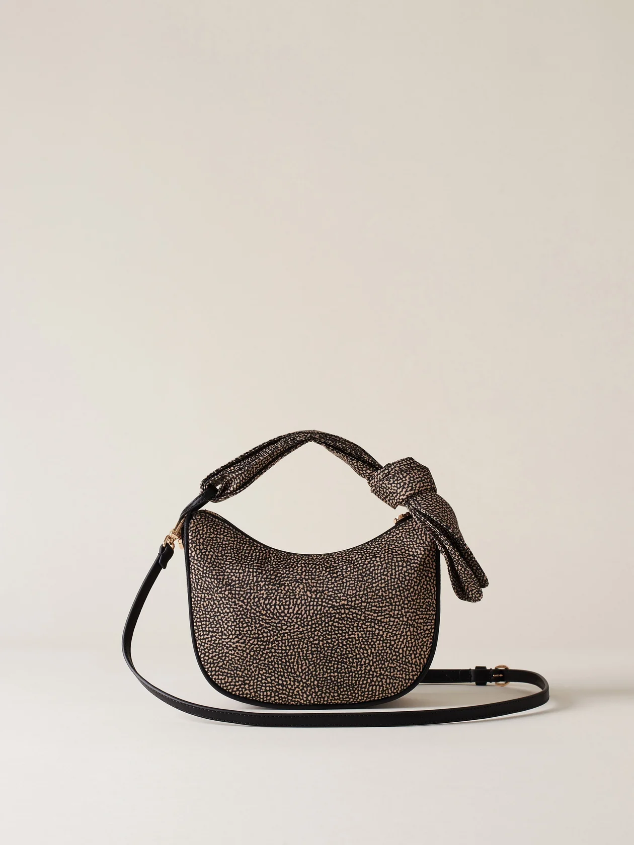 Borbonese LUNA BAG PETITE X11 OP NAT NERO - immagine 3