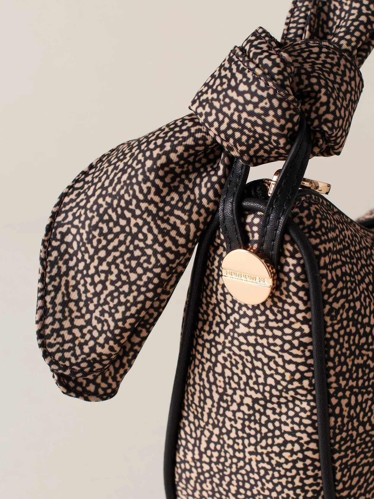 Borbonese LUNA BAG PETITE X11 OP NAT NERO - immagine 5