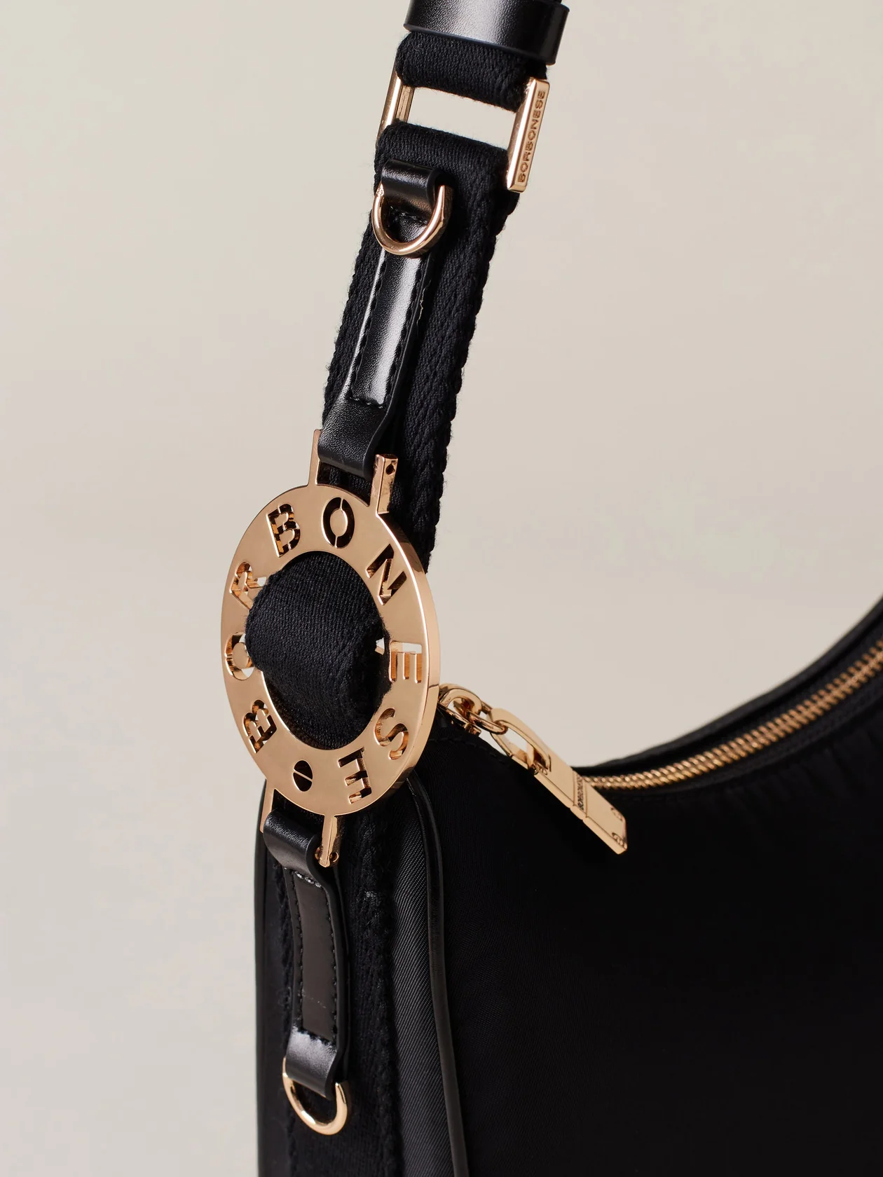 Borbonese LUNA BAG PETITE 100 NERO - immagine 5