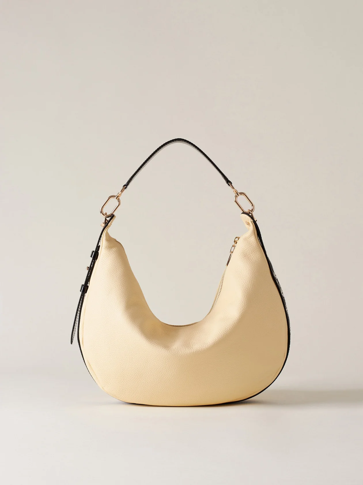 Borbonese HOBO BAG M. Z12 BUTTER NERO - immagine 3