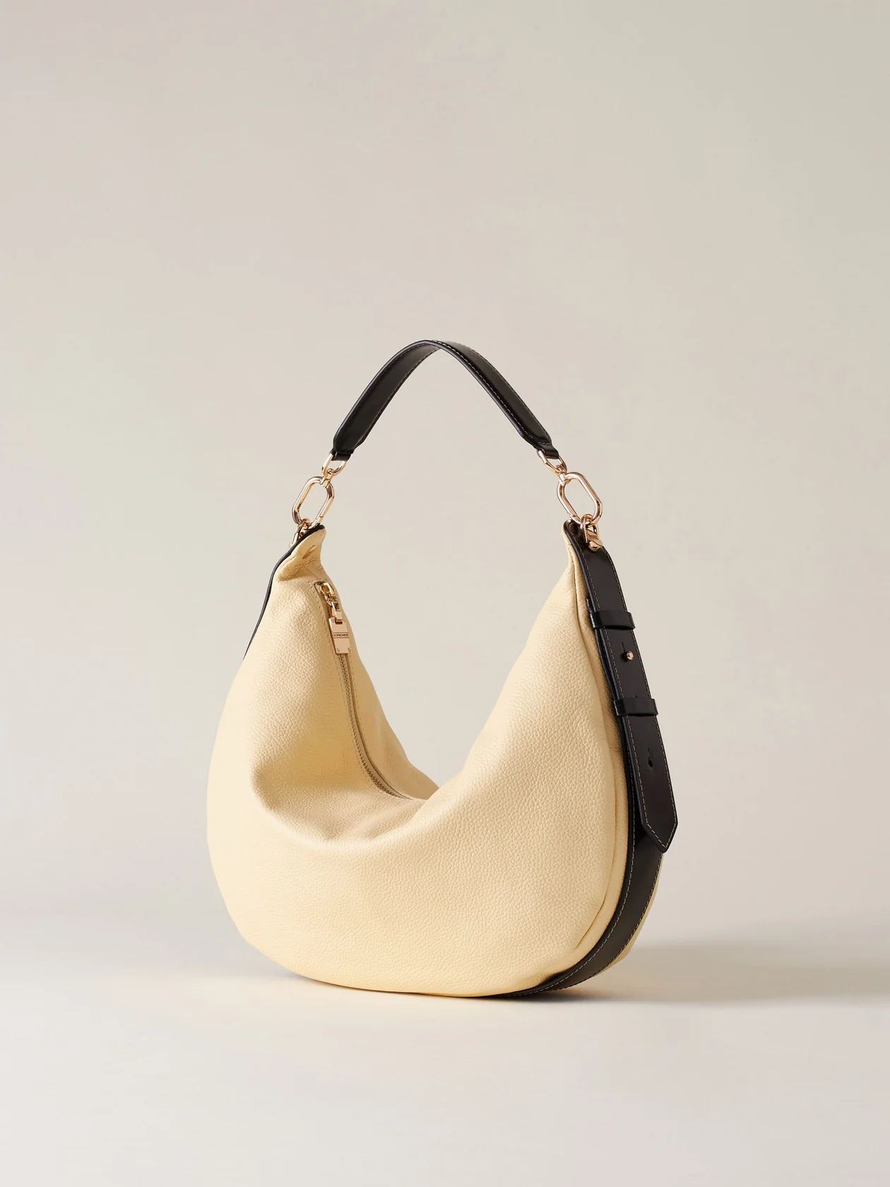 Borbonese HOBO BAG M. Z12 BUTTER NERO - immagine 4