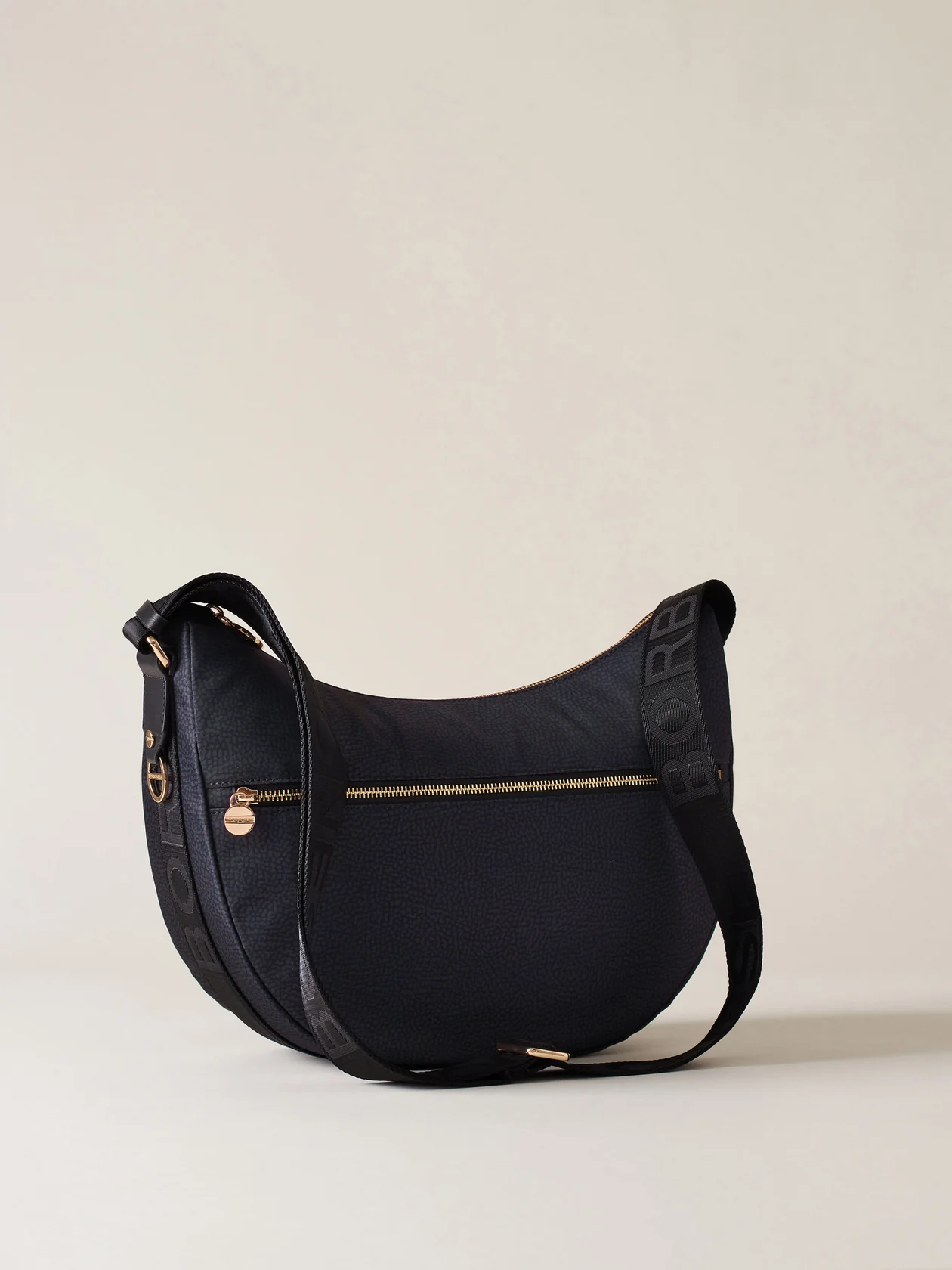Borbonese LUNA BAG MIDDLE 100 NERO - immagine 2
