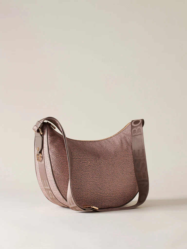 Borbonese LUNA BAG MIDDLE Z67 BLUSH TAUPE - immagine 2