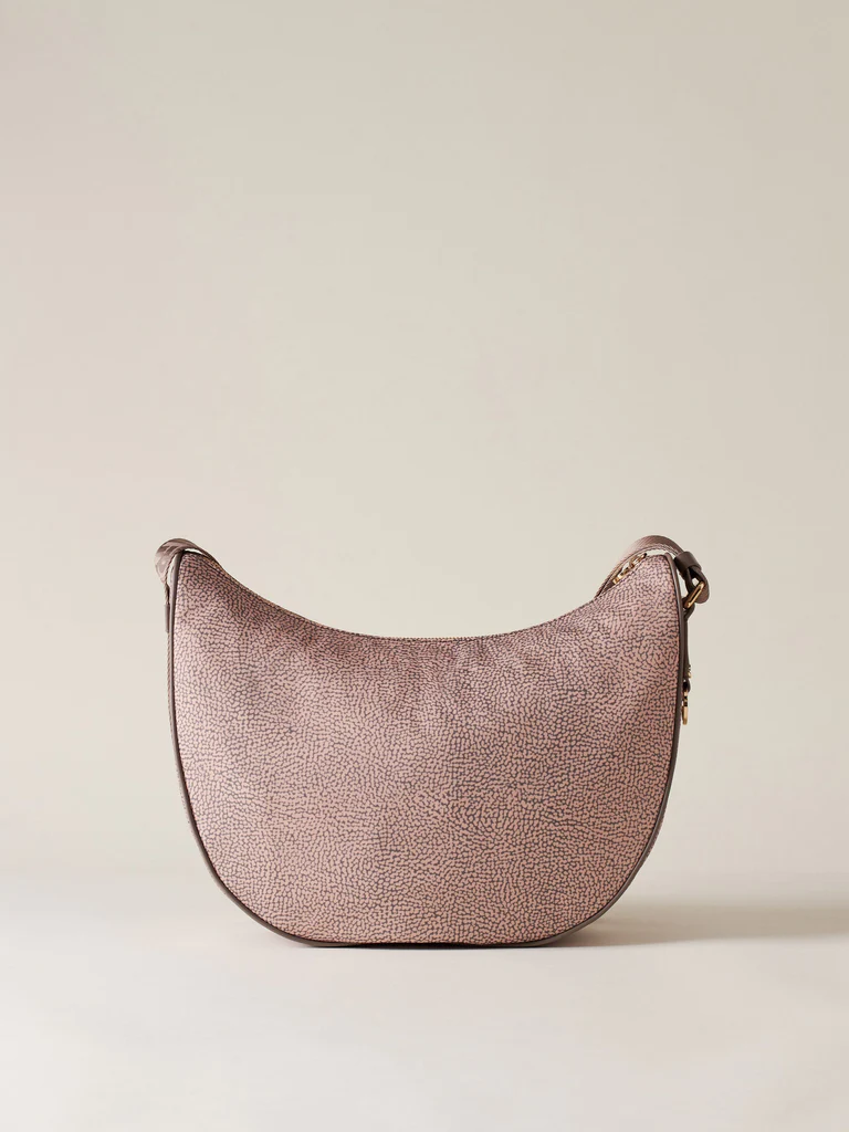 Borbonese LUNA BAG MIDDLE Z67 BLUSH TAUPE - immagine 3