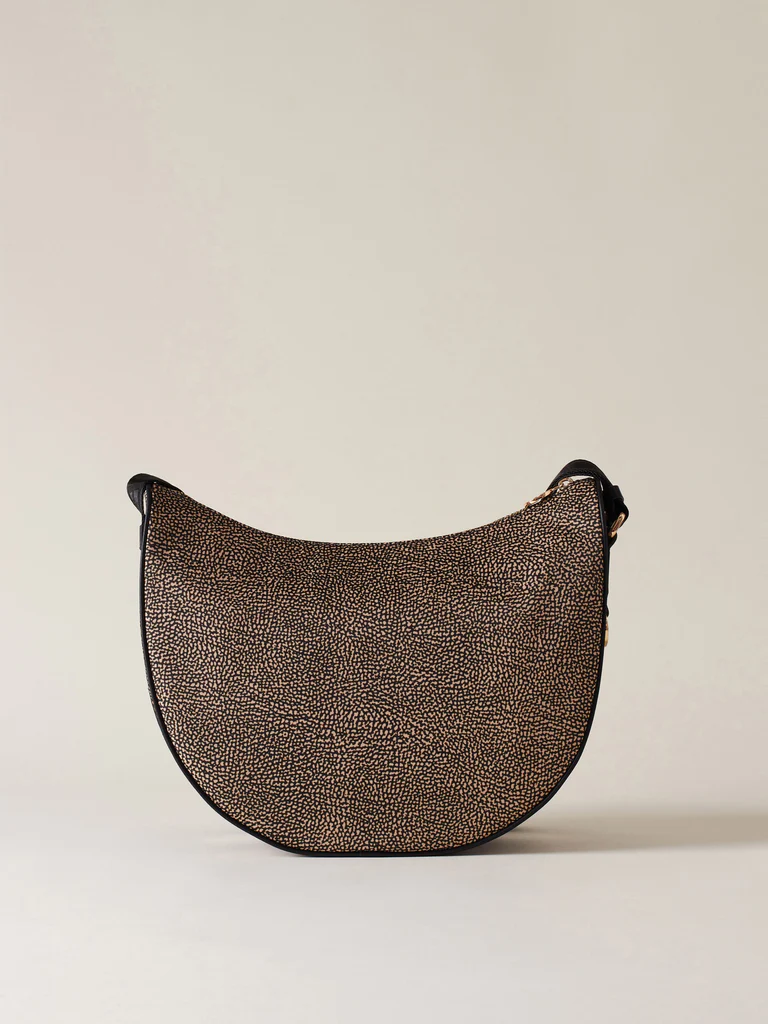 Borbonese LUNA BAG MIDDLE X11 OP NAT NERO - immagine 4