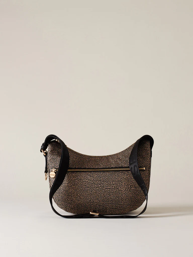 Borbonese LUNA BAG SMALL X11 OP NAT NERO