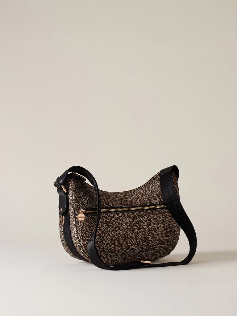 Borbonese LUNA BAG SMALL X11 OP NAT NERO - immagine 2