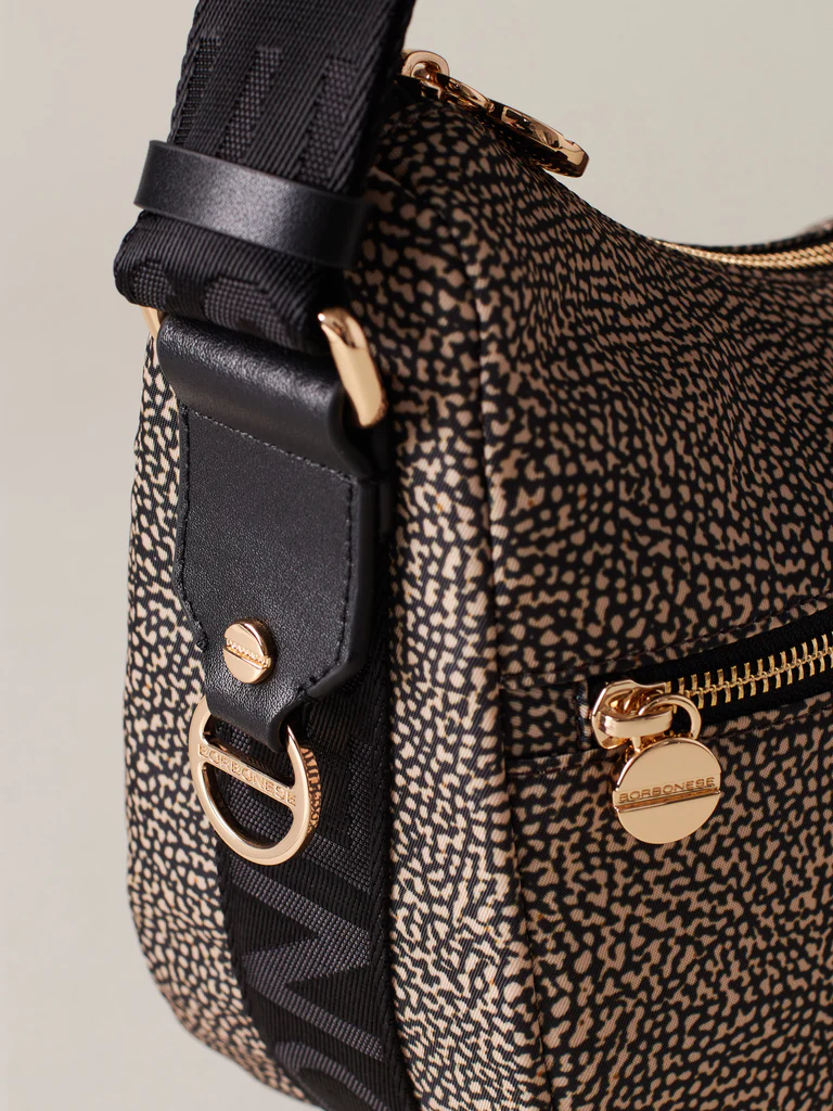 Borbonese LUNA BAG SMALL X11 OP NAT NERO - immagine 5