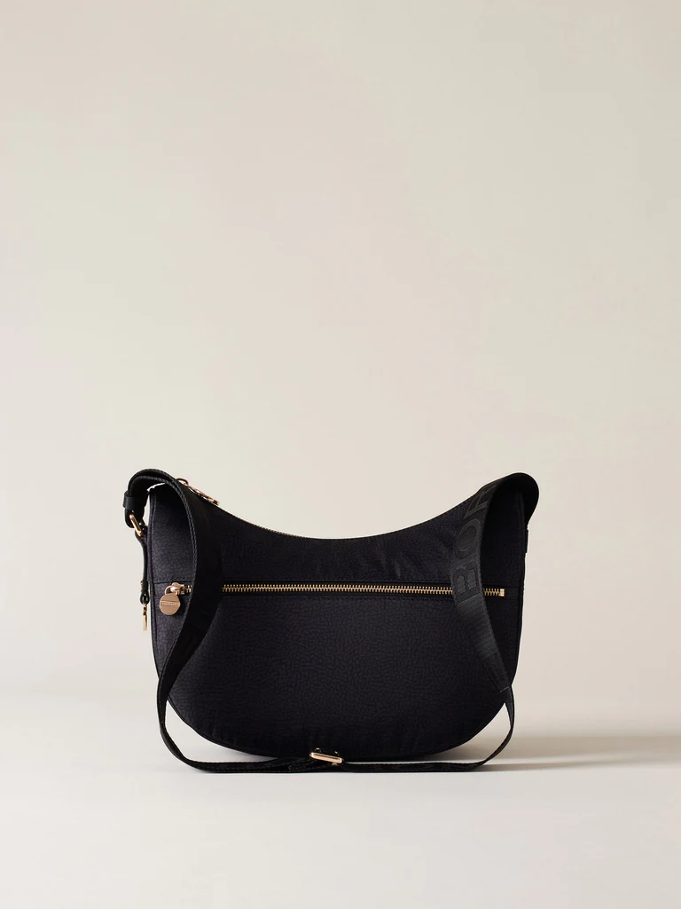 Borbonese LUNA BAG SMALL Y66 DARK BLACK
