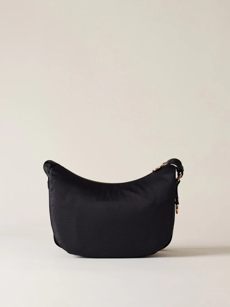 Borbonese LUNA BAG SMALL Y66 DARK BLACK - immagine 3