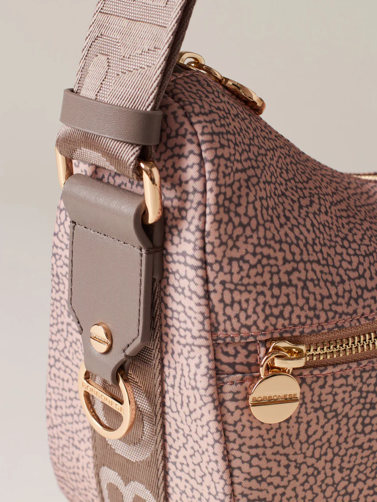 Borbonese LUNA BAG SMALL Z67 BLUSH TAUPE - immagine 4
