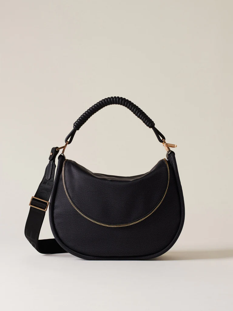 Borbonese HOBO M. C/T Y66 DARK BLACK