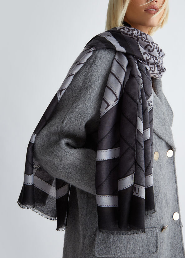 LIU JO Sciarpa NERO 22222 - immagine 4