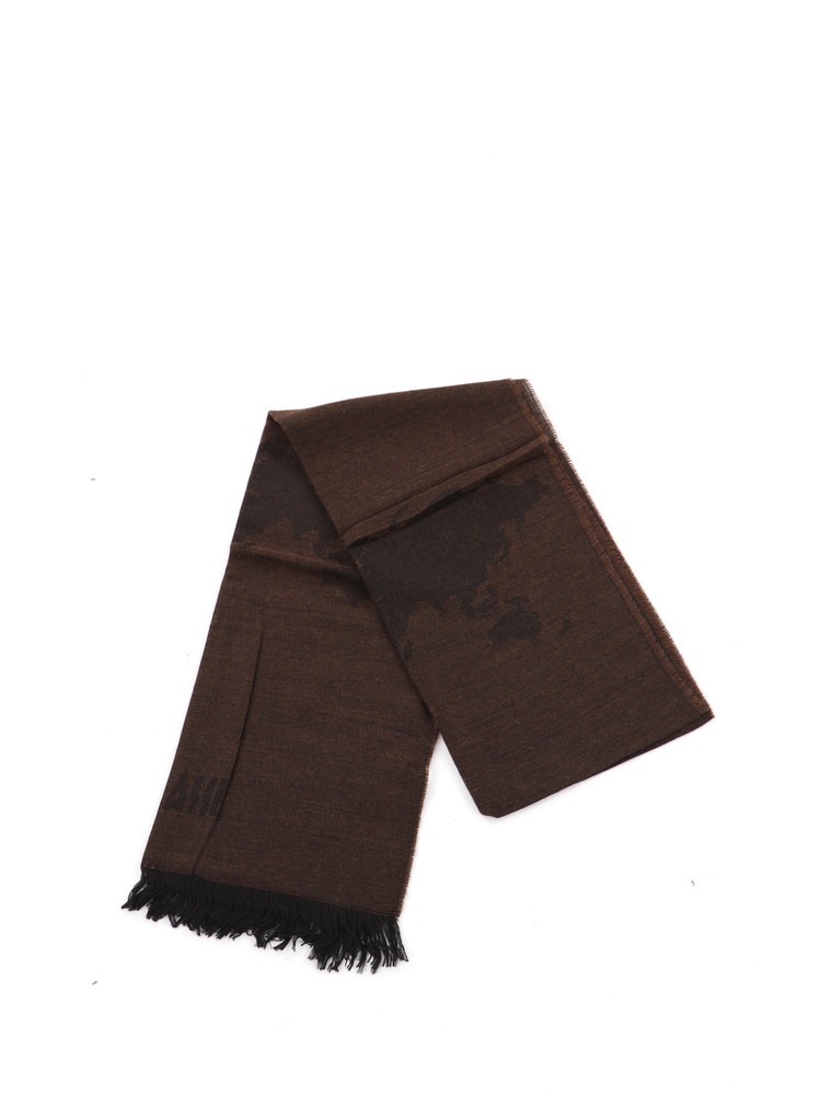 Sciarpa ALVIERO MARTINI 1a CLASSE Con Logo E Frange | Blu Notte | 40x180 Cm