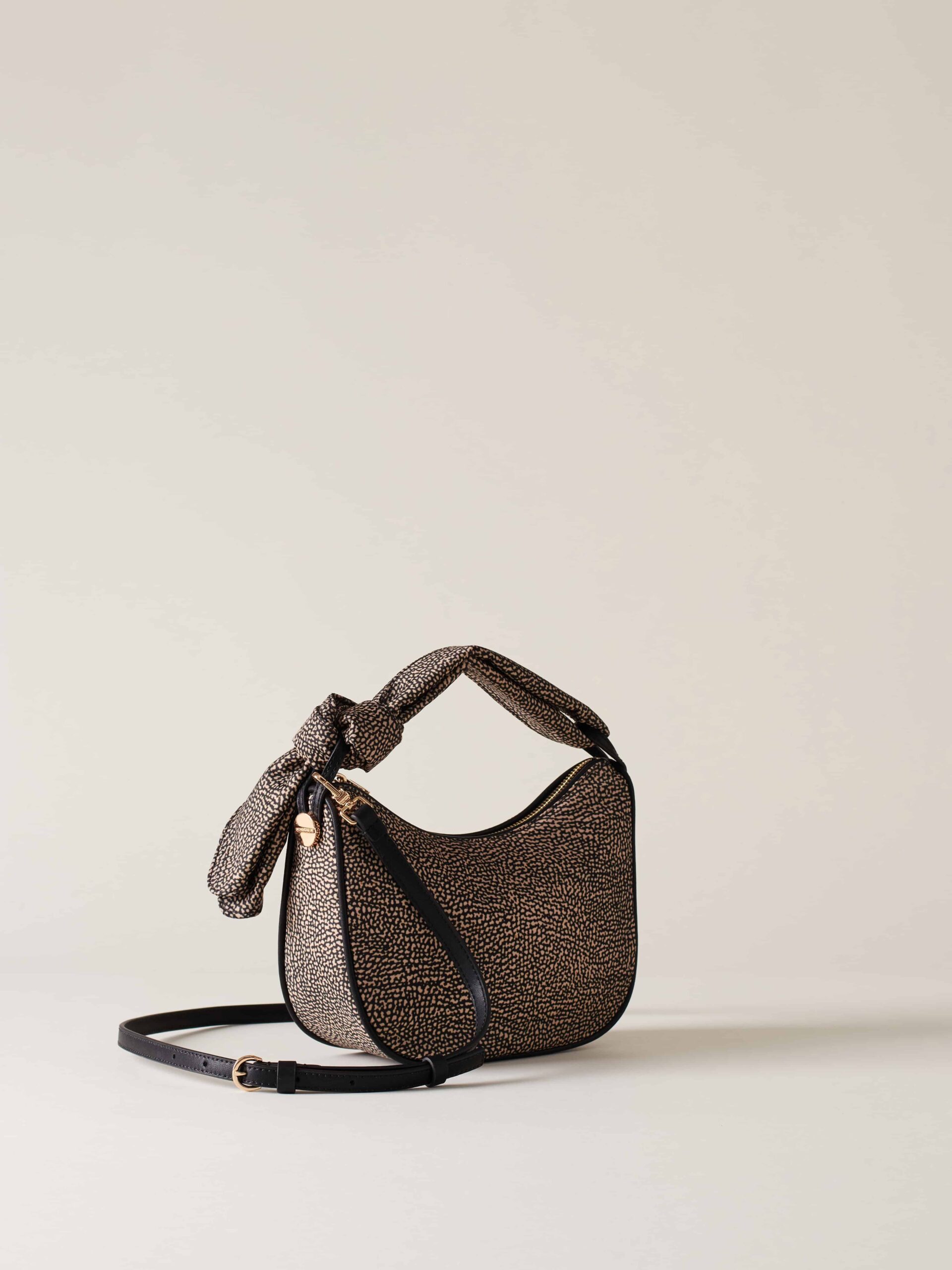 Borbonese LUNA BAG PETITE X11 OP NAT NERO - immagine 3