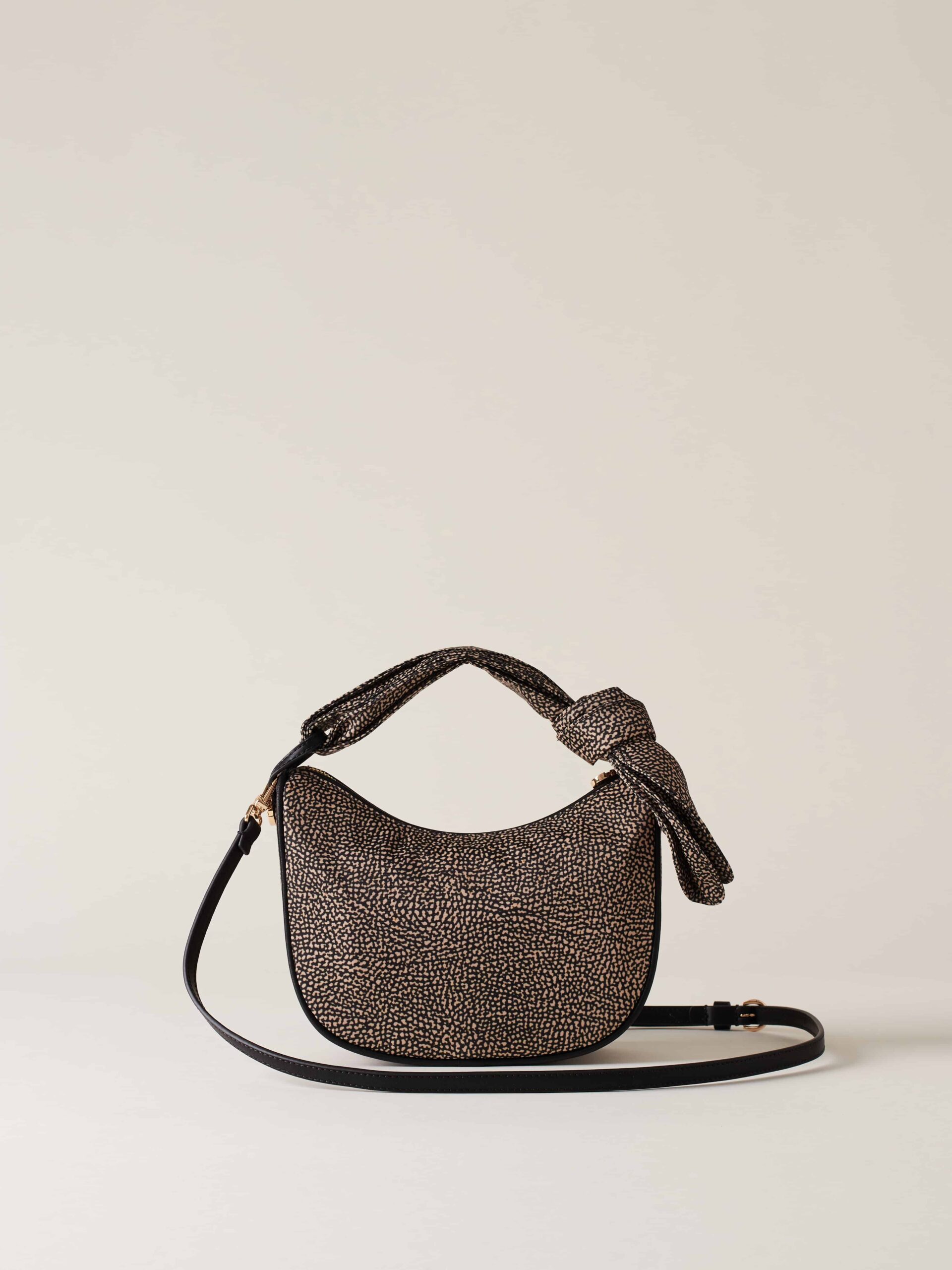 Borbonese LUNA BAG PETITE X11 OP NAT NERO - immagine 4