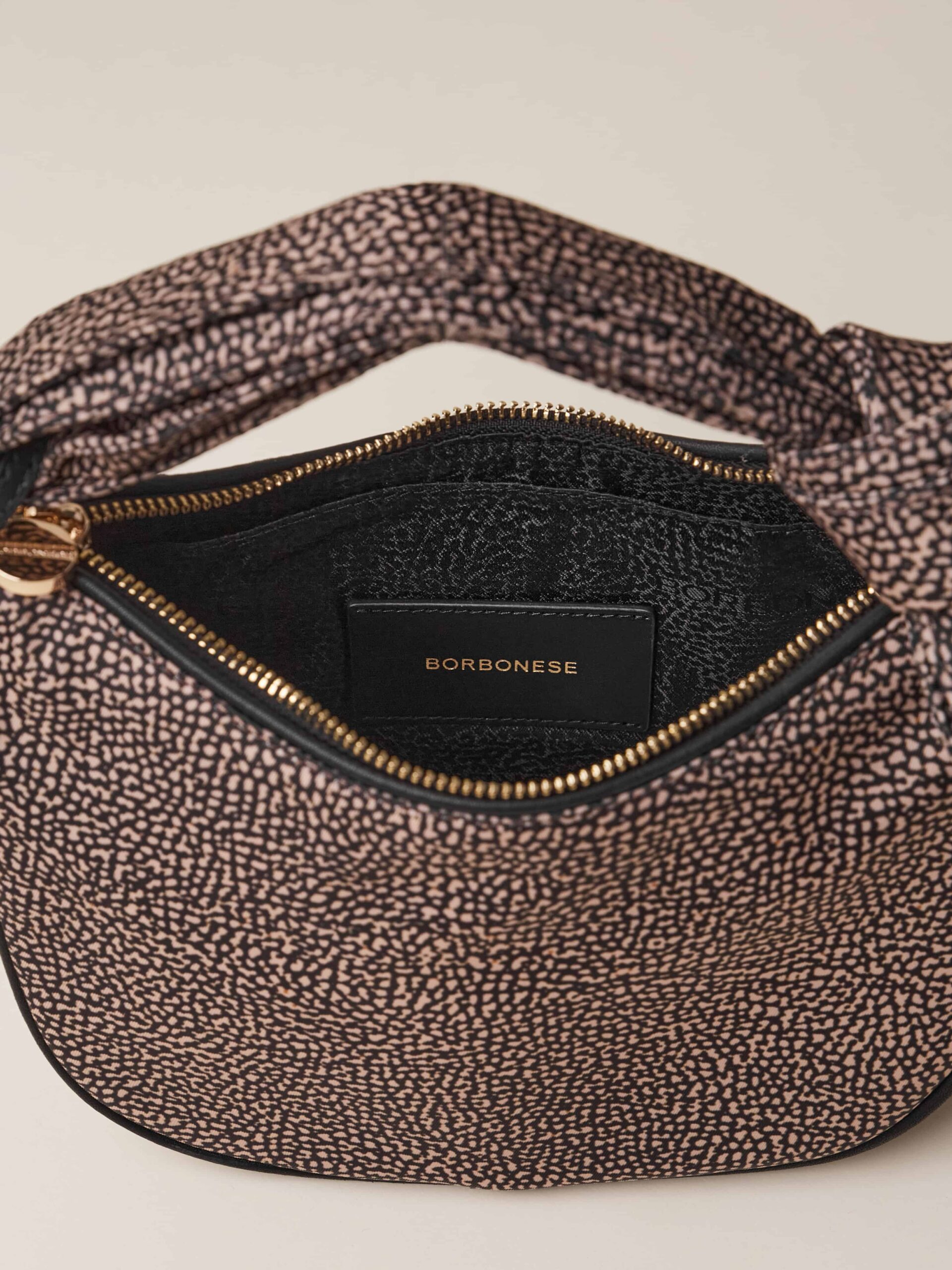 Borbonese LUNA BAG PETITE X11 OP NAT NERO - immagine 5