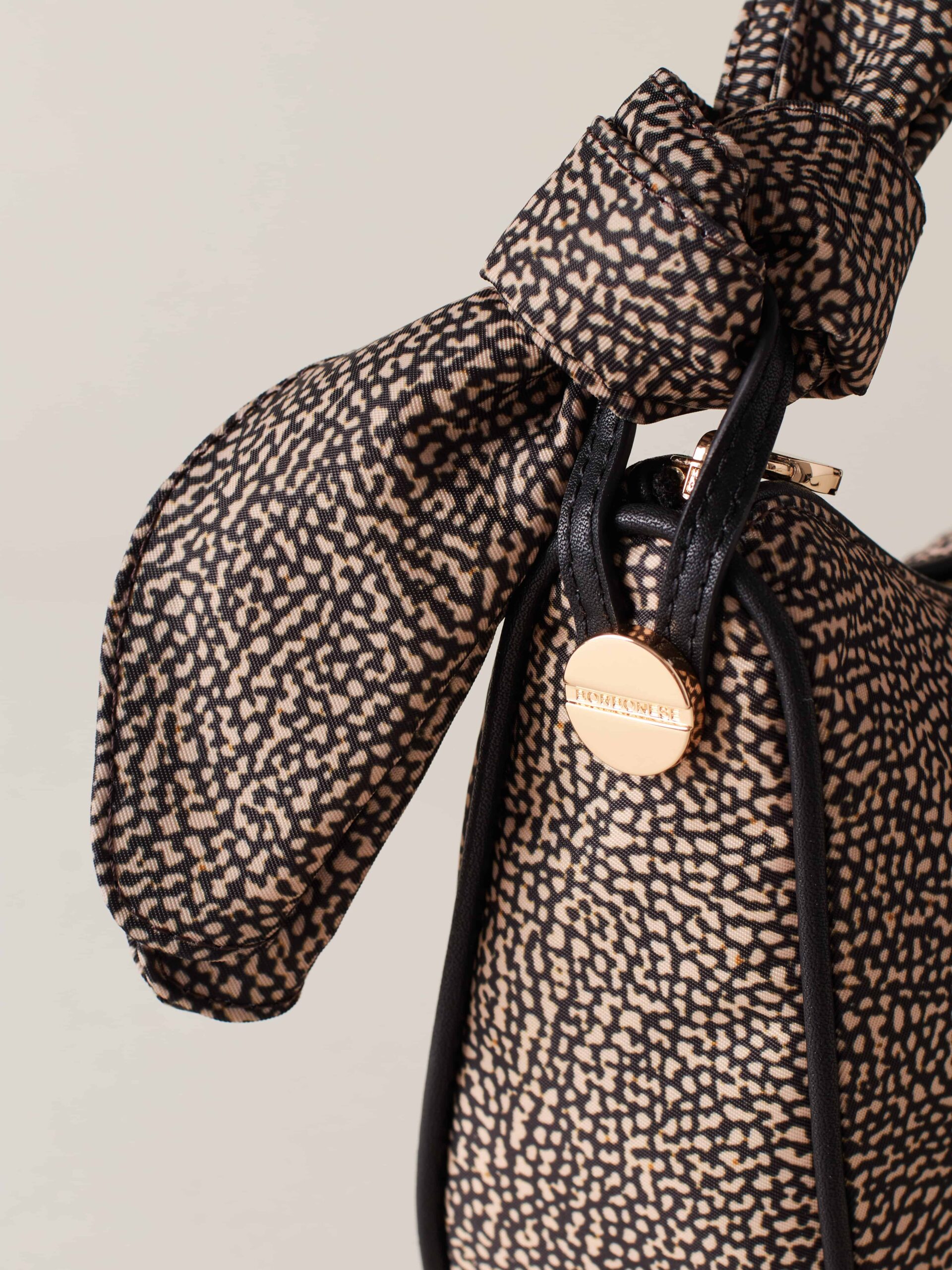 Borbonese LUNA BAG PETITE X11 OP NAT NERO - immagine 6