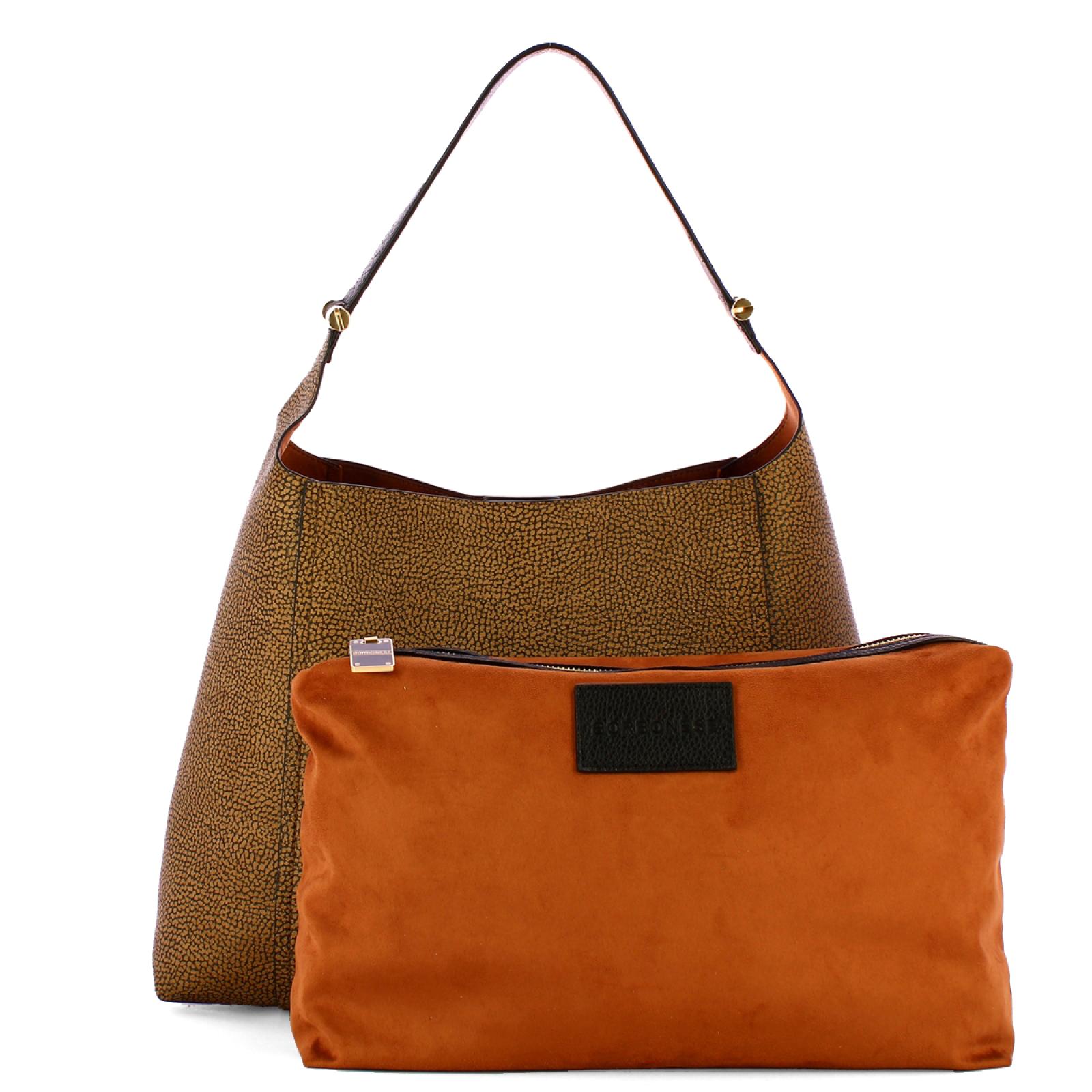 Borbonese BORSA HOBO 311 OP NAT/NERO - immagine 4