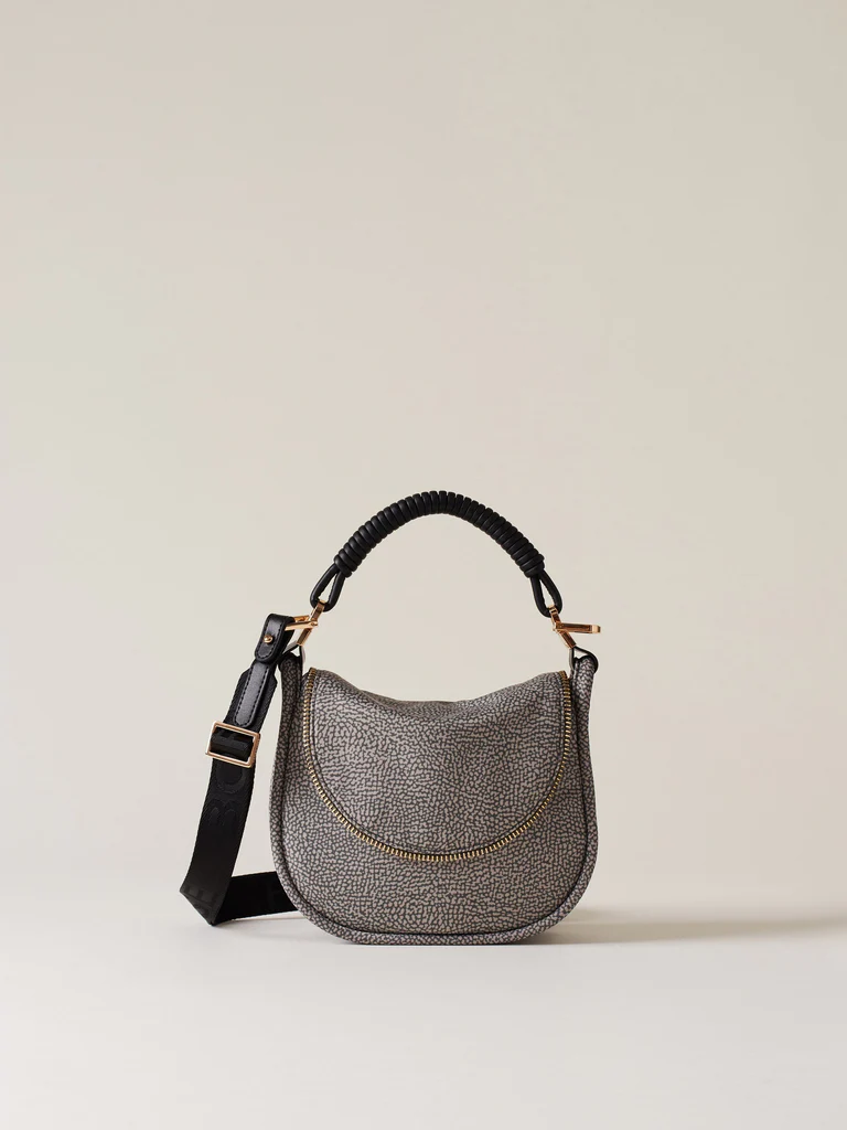 Borbonese HOBO Z70 CLAY GREY NERO
