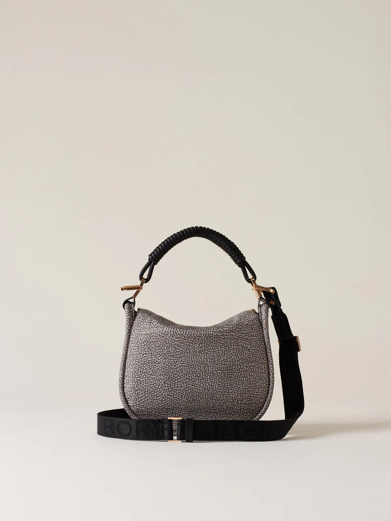 Borbonese HOBO Z70 CLAY GREY NERO - immagine 3