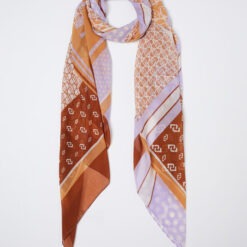 LIU JO STOLA GEOMETRIC 90X180 NATURALE 00005