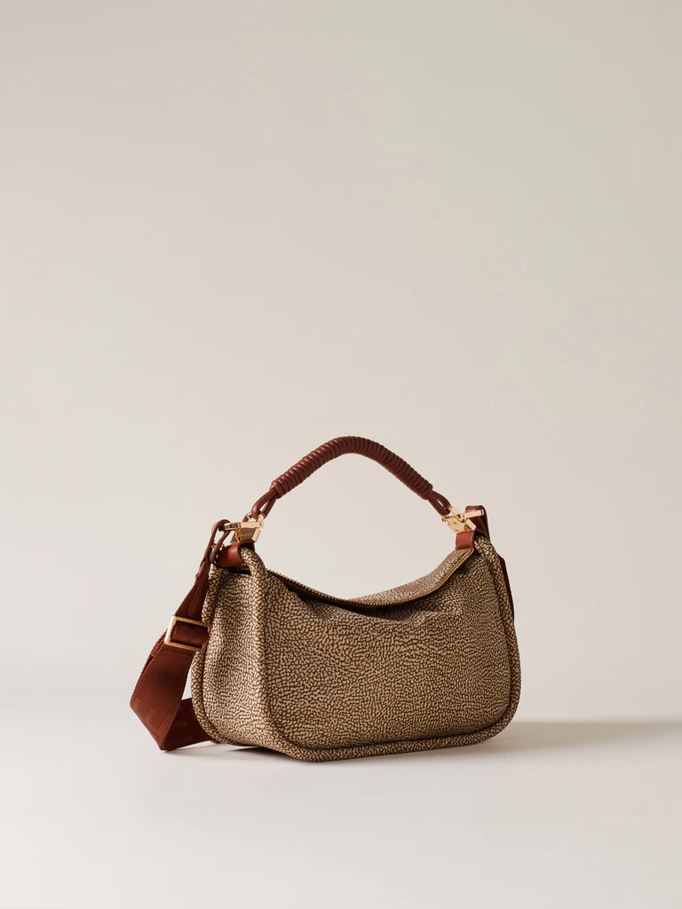 Borbonese HOBO S. C/T 995 BEIGE CUOIO - immagine 2