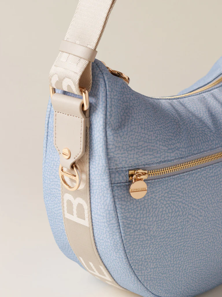 Borbonese LUNA BAG MIDDLE J05 TOPAZIO GRIGIO - immagine 5