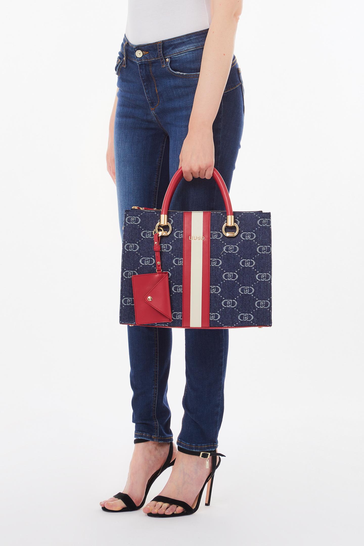 LIU JO BOSTON BAG BLU DENIM 00770 - immagine 5