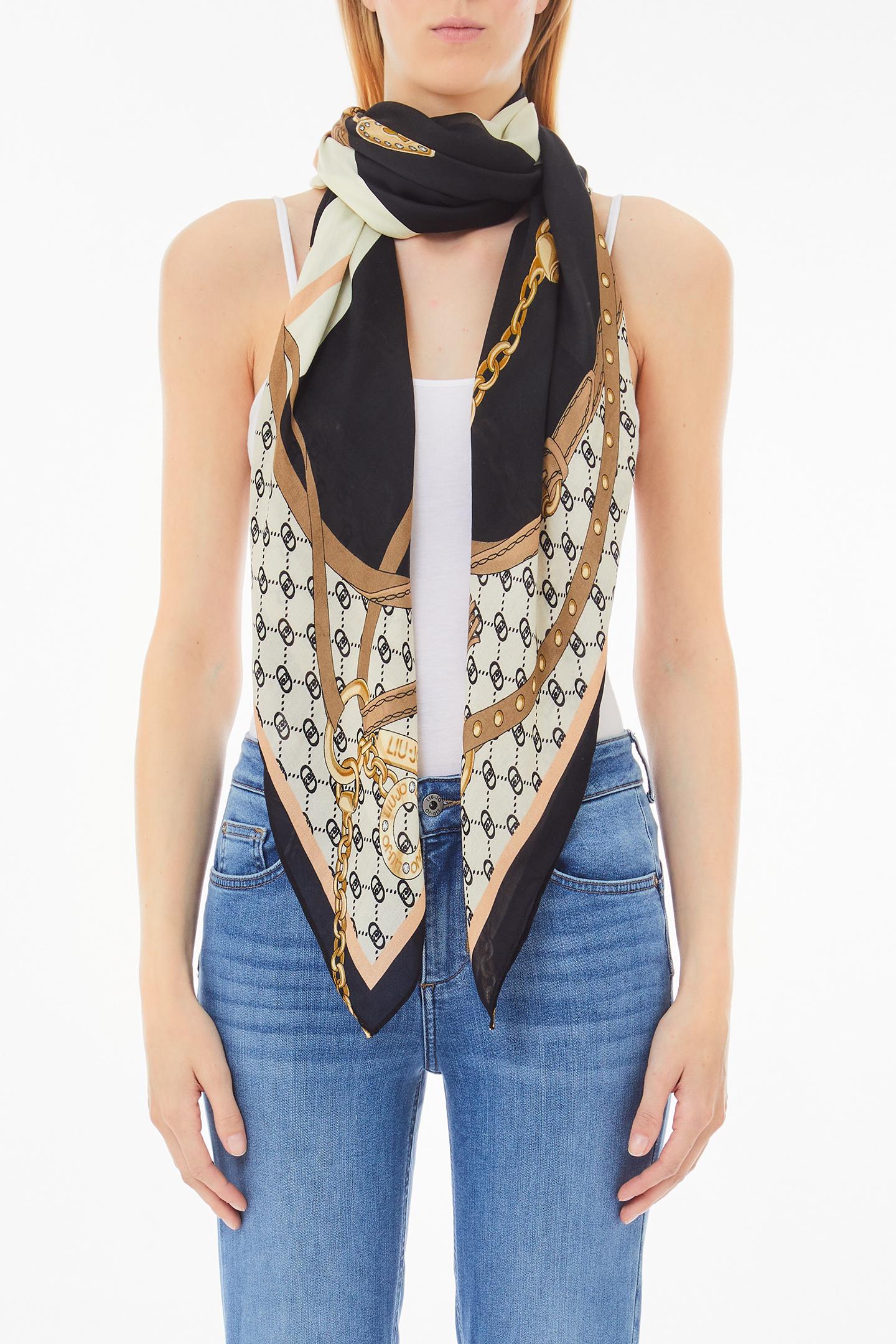 LIU JO FOULARD MANHATTAN 120X120 NERO 22222 - immagine 2